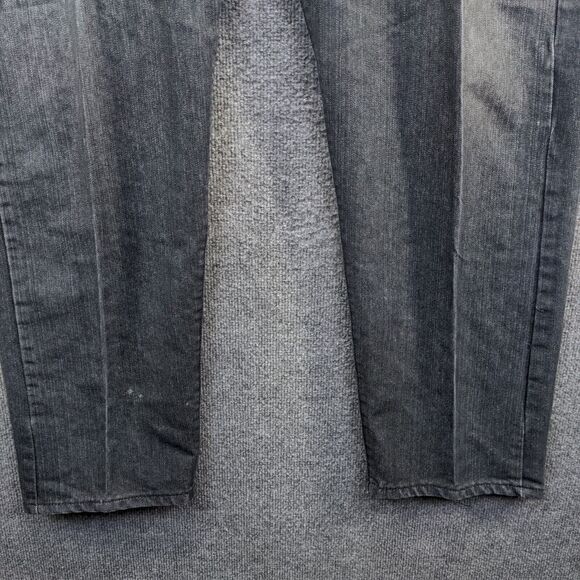 Red Ape Men's Straight Jeans Size 44 Black 5-Pocket Embroidered Logo Dark Wash - Picture 10 of 15